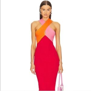 Le Superbe color block midi dress